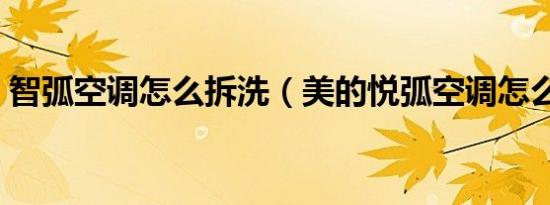 智弧空调怎么拆洗（美的悦弧空调怎么拆洗）