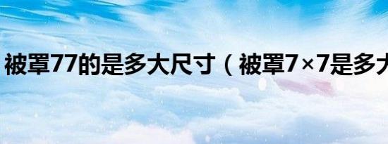 被罩77的是多大尺寸（被罩7×7是多大尺寸）