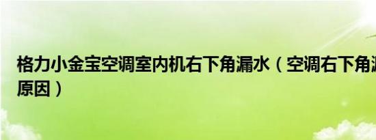 格力小金宝空调室内机右下角漏水（空调右下角漏水是什么原因）