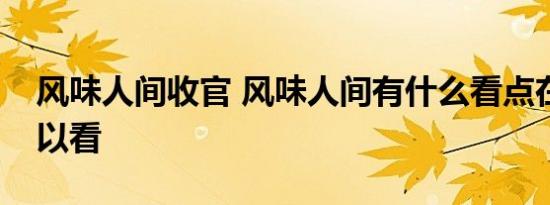风味人间收官 风味人间有什么看点在哪儿可以看