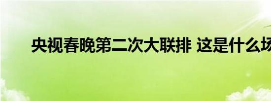 央视春晚第二次大联排 这是什么场面