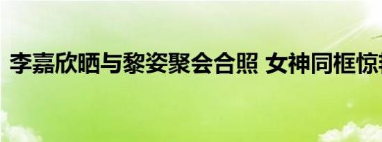 李嘉欣晒与黎姿聚会合照 女神同框惊艳全场