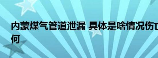 内蒙煤气管道泄漏 具体是啥情况伤亡情况如何