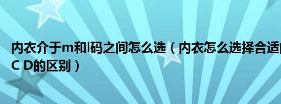 内衣介于m和l码之间怎么选（内衣怎么选择合适的尺码A B C D的区别）