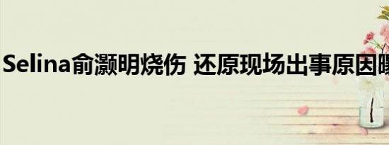 Selina俞灏明烧伤 还原现场出事原因曝光(图)