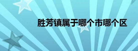 胜芳镇属于哪个市哪个区