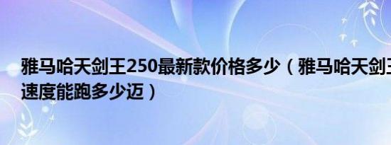 雅马哈天剑王250最新款价格多少（雅马哈天剑王250最快速度能跑多少迈）