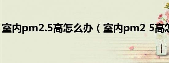 室内pm2.5高怎么办（室内pm2 5高怎么办）