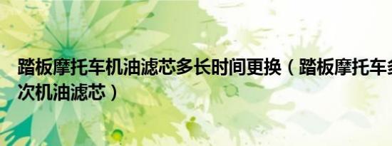 踏板摩托车机油滤芯多长时间更换（踏板摩托车多久更换一次机油滤芯）