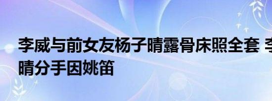 李威与前女友杨子晴露骨床照全套 李威杨子晴分手因姚笛