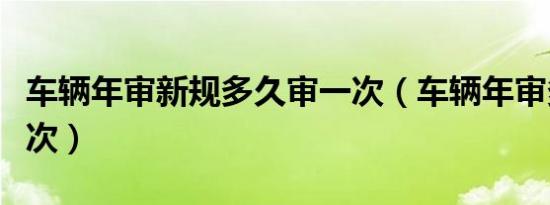 车辆年审新规多久审一次（车辆年审多久审一次）