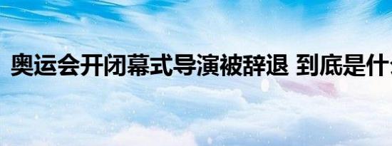 奥运会开闭幕式导演被辞退 到底是什么原因
