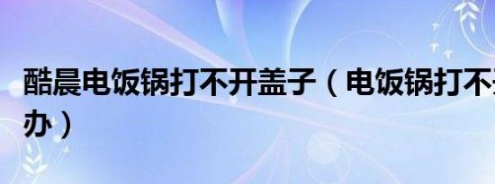 酷晨电饭锅打不开盖子（电饭锅打不开了怎么办）