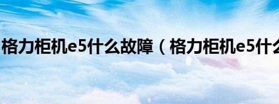 格力柜机e5什么故障（格力柜机e5什么故障）