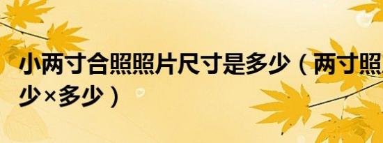 小两寸合照照片尺寸是多少（两寸照片尺寸多少×多少）