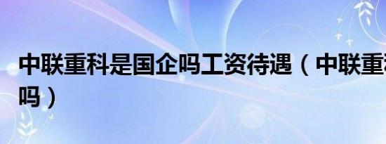 中联重科是国企吗工资待遇（中联重科是国企吗）