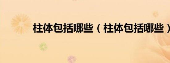柱体包括哪些（柱体包括哪些）