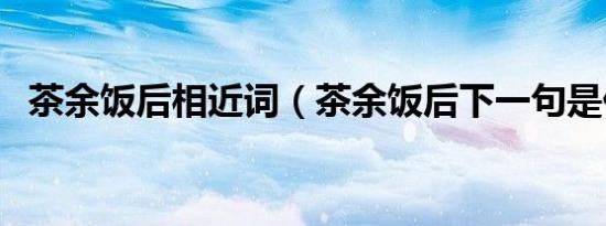 茶余饭后相近词（茶余饭后下一句是什么）