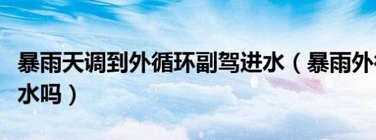 暴雨天调到外循环副驾进水（暴雨外循环会进水吗）