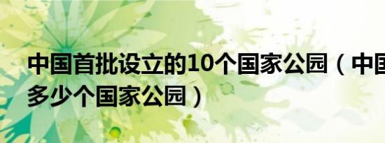 中国首批设立的10个国家公园（中国一共有多少个国家公园）