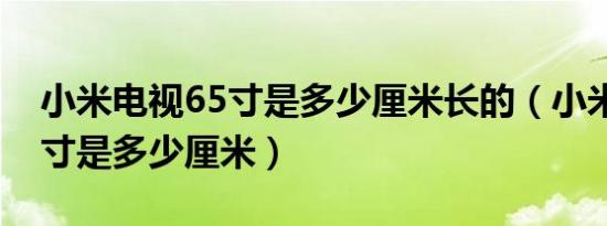 小米电视65寸是多少厘米长的（小米电视65寸是多少厘米）