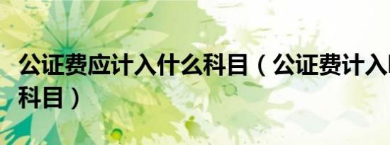 公证费应计入什么科目（公证费计入哪个会计科目）