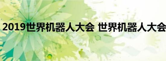 2019世界机器人大会 世界机器人大会是什么