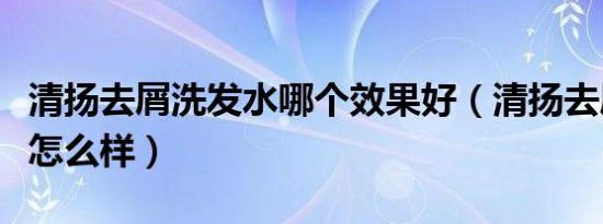 清扬去屑洗发水哪个效果好（清扬去屑洗发水怎么样）