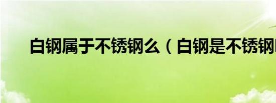 白钢属于不锈钢么（白钢是不锈钢吗）
