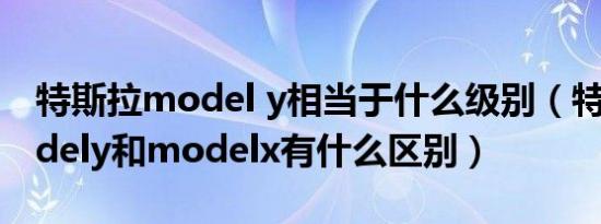 特斯拉model y相当于什么级别（特斯拉modely和modelx有什么区别）