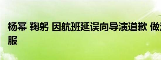 杨幂 鞠躬 因航班延误向导演道歉 做法令人佩服