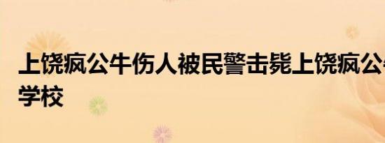 上饶疯公牛伤人被民警击毙上饶疯公牛欲冲进学校