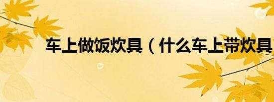车上做饭炊具（什么车上带炊具）