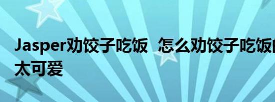 Jasper劝饺子吃饭 怎么劝饺子吃饭的小朋友太可爱