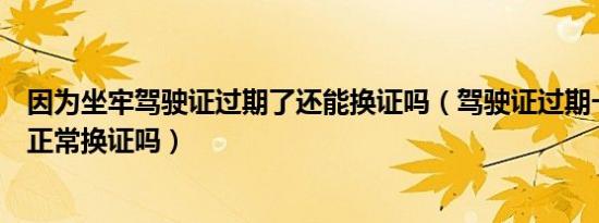 因为坐牢驾驶证过期了还能换证吗（驾驶证过期一个月还能正常换证吗）