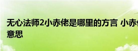无心法师2小赤佬是哪里的方言 小赤佬是什么意思