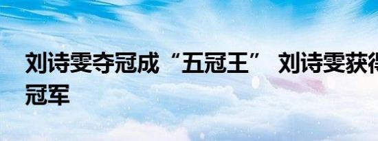 刘诗雯夺冠成“五冠王” 刘诗雯获得了什么冠军