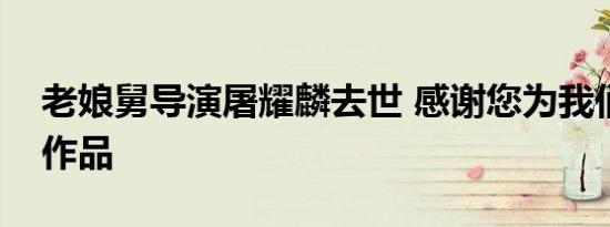 老娘舅导演屠耀麟去世 感谢您为我们留下的作品