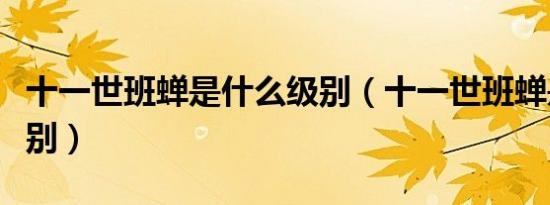 十一世班蝉是什么级别（十一世班蝉是什么级别）