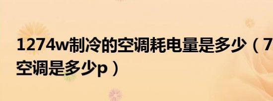 1274w制冷的空调耗电量是多少（7300瓦的空调是多少p）