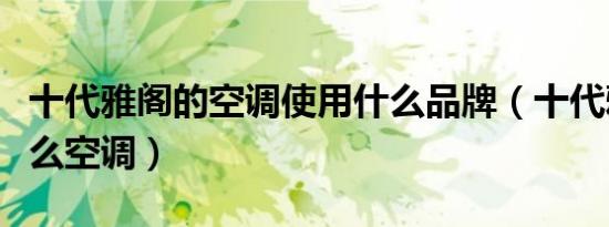 十代雅阁的空调使用什么品牌（十代雅阁是什么空调）