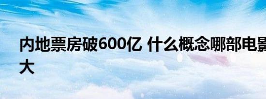 内地票房破600亿 什么概念哪部电影贡献最大
