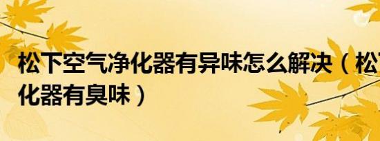 松下空气净化器有异味怎么解决（松下空气净化器有臭味）