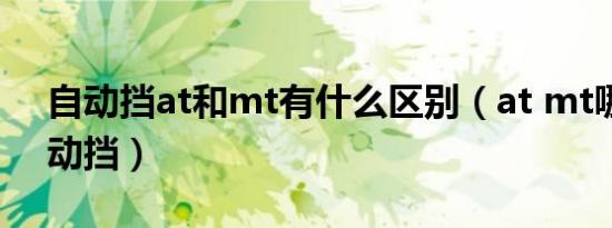 自动挡at和mt有什么区别（at mt哪个是自动挡）
