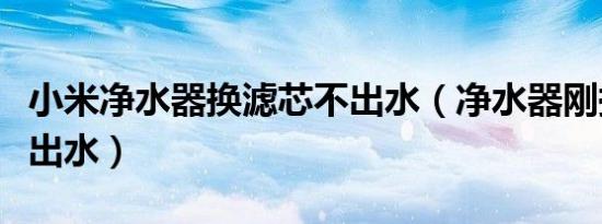 小米净水器换滤芯不出水（净水器刚换滤芯不出水）