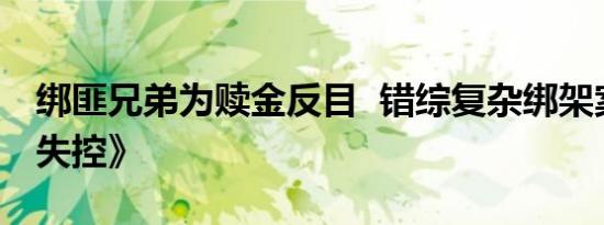 绑匪兄弟为赎金反目 错综复杂绑架案再度《失控》
