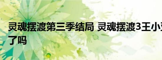 灵魂摆渡第三季结局 灵魂摆渡3王小亚最后死了吗