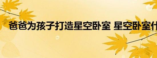 爸爸为孩子打造星空卧室 星空卧室什么样