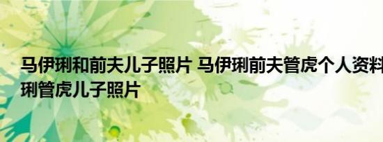 马伊琍和前夫儿子照片 马伊琍前夫管虎个人资料照片 马伊琍管虎儿子照片