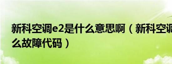 新科空调e2是什么意思啊（新科空调e2是什么故障代码）